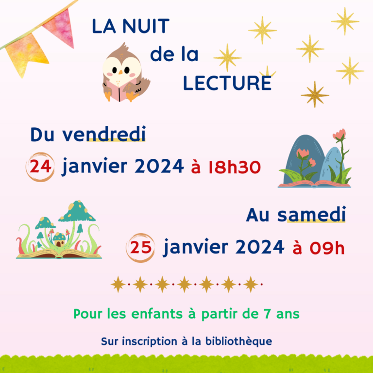 Affiche nuit de la lecture